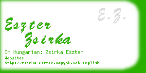 eszter zsirka business card